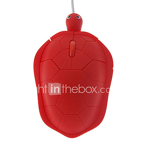 USB Wired Tortoise Shaped Optical Mouse (Assorted Colors)