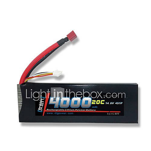 DLG 14.8V 4S 4000mAh 20C Li Po Battery(T Plug)