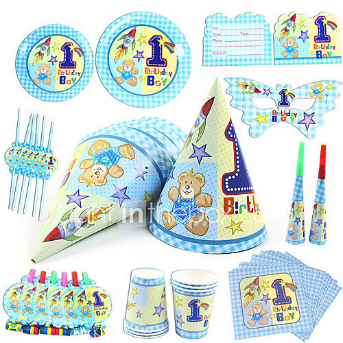 Joyful Time Birthday Party Supplies   Set of 84 Pieces