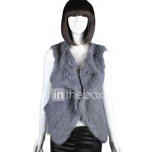 Sleeveless Shawl Faux Fur Party/Casual Vest