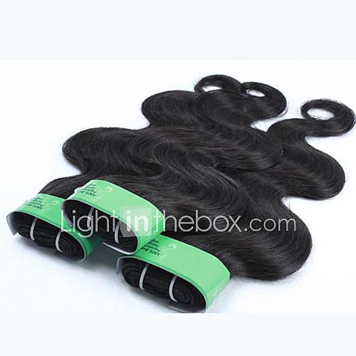 26Inch 4Pcs Color 1B Grade 5A Peruvian Virgin Body Wave Human Hair Extension