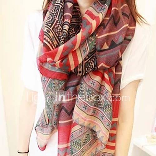 Womens Bohemian Ethnic Print Paris Yarn Scarf