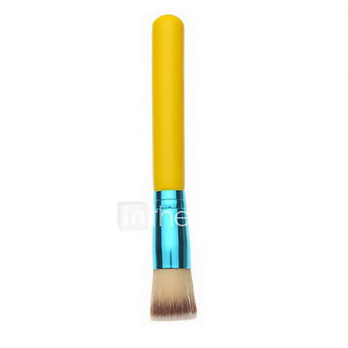 1PCS Pro Yellow Long Handle Nail Art Dusting BrushTwo Tone Nylon Hair 1#
