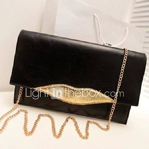 Womens Sexy Lips Envelope Bag Day Clutch Bag