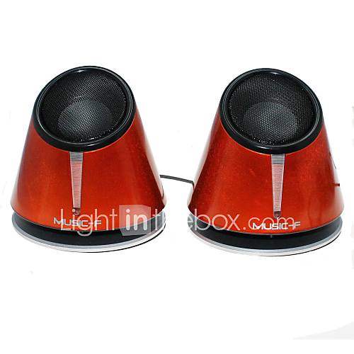Music FM X6 High Quality Stereo USB 2.0Multimedia Speaker (Orange)