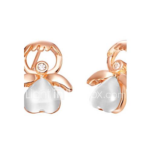 Sweet Gold Plated Gold With Opal Princess Womens Earring(More Colors)