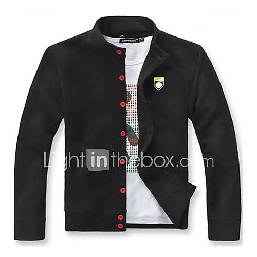 Mens Korean Stand Collar Slim Casual Jacket