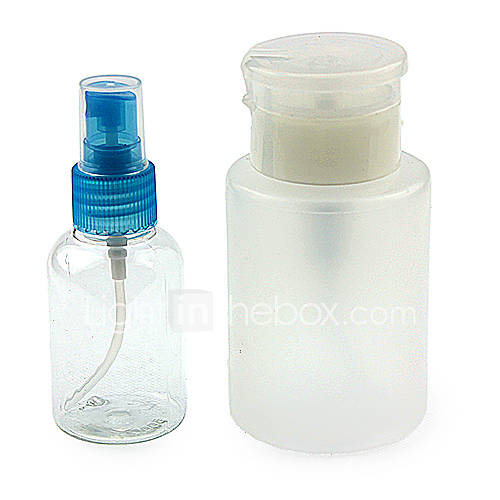 2PCS Plastic Nail Empty Pump Dispenser Kits(Random Color)