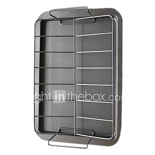 12 Stainless Steel Roasting Pans, W41cm x L30cm x H12cm