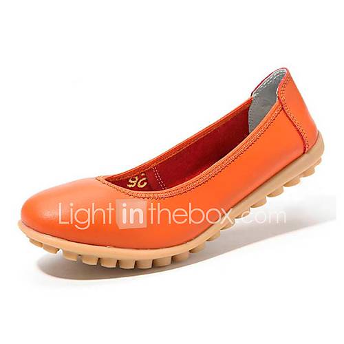 Leather Womens Flat Heel Comfort Flats Shoes(More Colors)