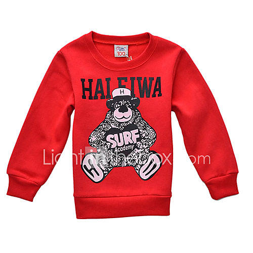 Boys Lovely Bear Print Cartoon Sweatshirt