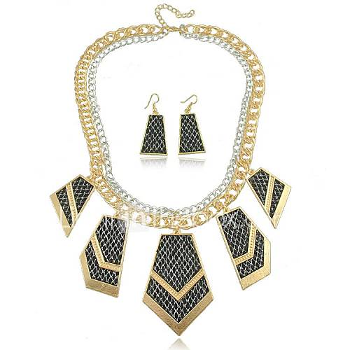 Fashion Simple Geometric Alloy Womens Jewelry Set