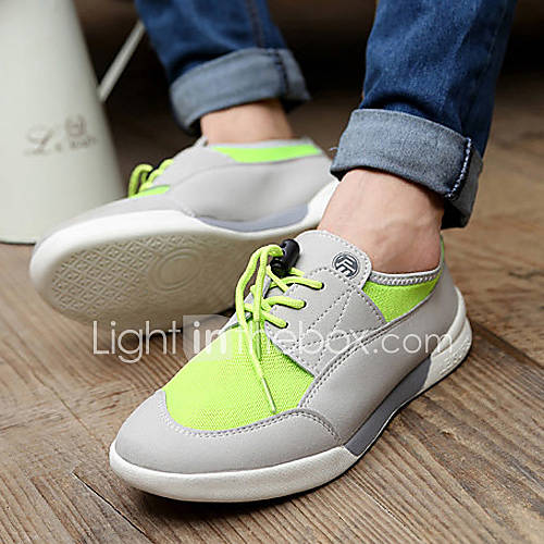 Trend Point Mens Fashionable Simple Sneakers(Green)