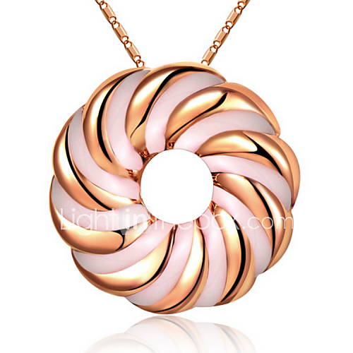 Elegant Round Shape White Alloy Womens Necklace(1 Pc)(Gold,Silver)