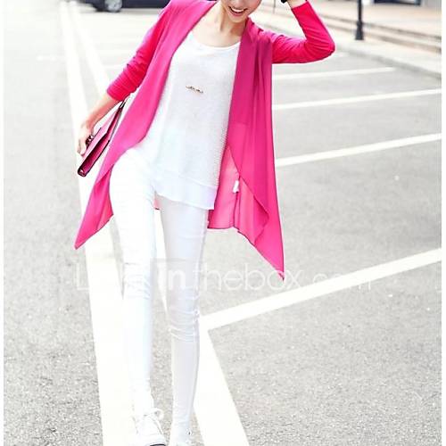 Womens Chiffon Splicing Cardigan