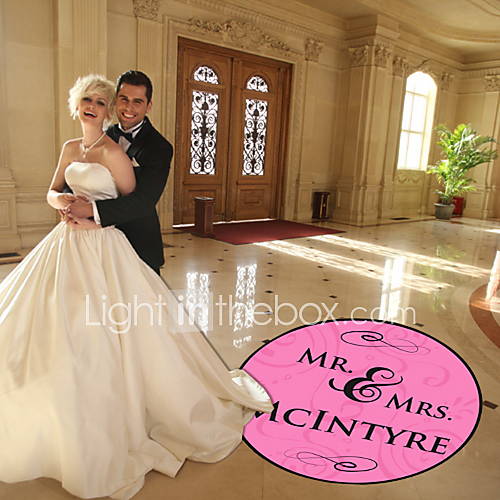 Personalized Mr. Mrs. Wedding Dance Floor Decal (More Colors)