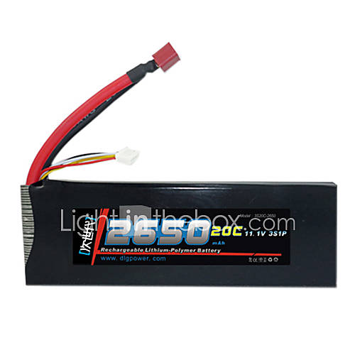 DLG 11.1V 2650mAh Li Po Battery(T Plug)