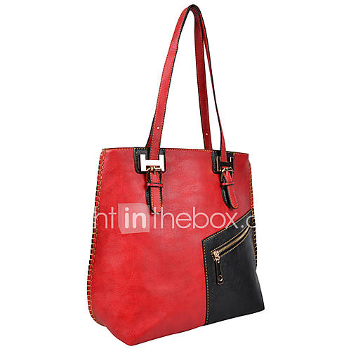 Womens Fashion Simple Splicing Tote