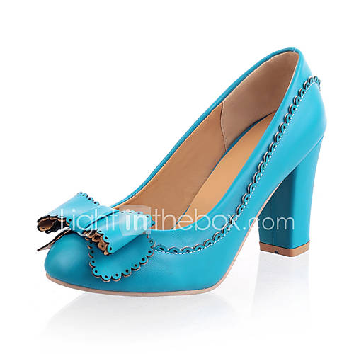 Leatherette Womens Chunky Heel Heels Pumps/Heels Shoes(More Colors)