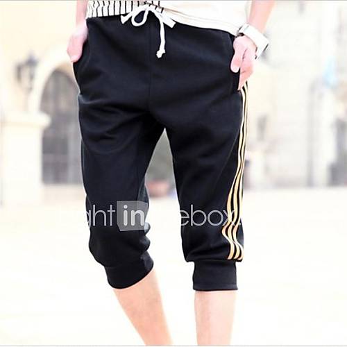 Mens Summer Essential Casual Sports Cropped Cotton Shorts