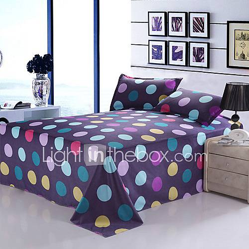 Mainstream Colorful Polka Dots Crushed Velour Small 3 PCS Set Bedding