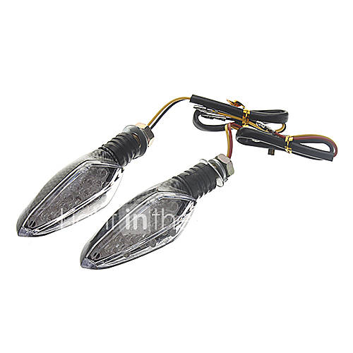 12V 1.28W 90LM 1 16 LED Yellow Light Motorcycle Turnlight (2 Pieces)