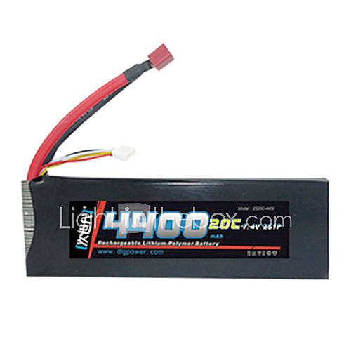 DLG 7.4V 4400mAh Li Po Battery(T Plug)