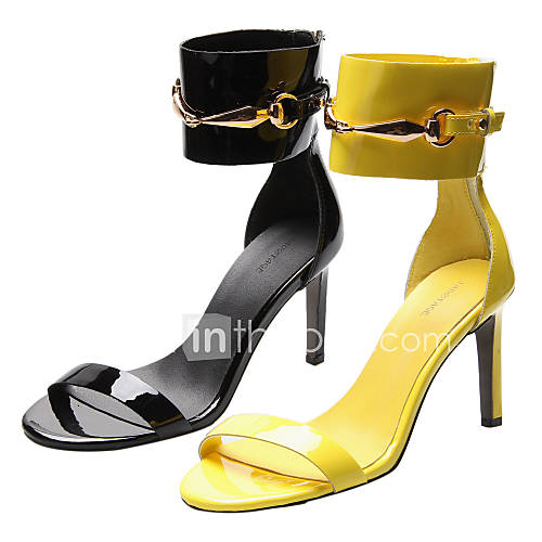 Leather Womens Stiletto Heel Open Toe Mary Jane Sandals Shoes(More Colors)