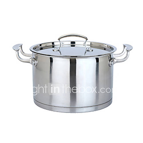 5.5 QT Stainless steel Soup Pot with Glass Cover, Dia 22cm x H16cm