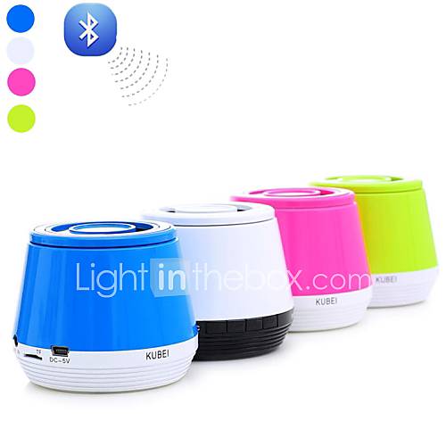 KUBEI 210 Mini Portable V2.1 Bluetooth Speaker FM/ TF/ MIC (Blue / White / Purple / Yellow)