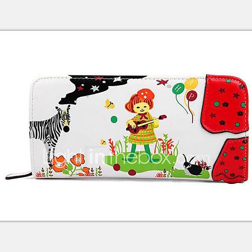 Womens Cartoon Contrast Color Wallet