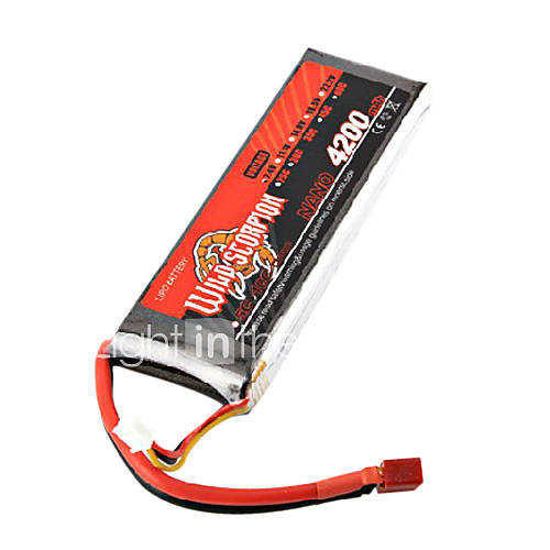 Wild Scorpion 7.4V 2S 4200mAh 35C Li Po Battery(T Plug)