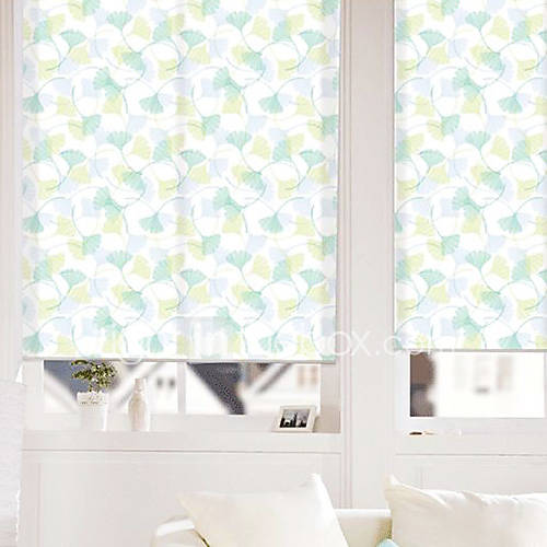 Natural Ginkgo Leaf Coverd Roller Shade