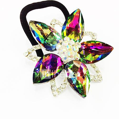 Fashion Bling Shinning Diamond Colorful Flower for Women Hairpin Headband Jewelry Accessories