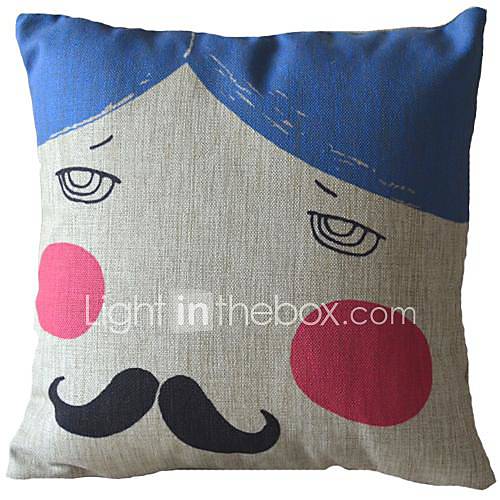 Cartoon Lovers Male Decorative Pillow Cover