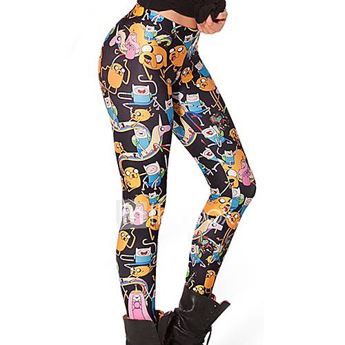 Womens Cartoon Figure Montage Leggings