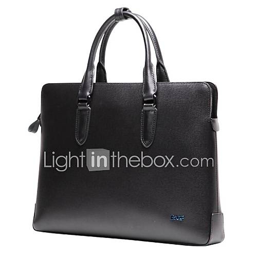 Mens Casual Top Genuine Leather 14 Laptop Case Clutch Tote Bag