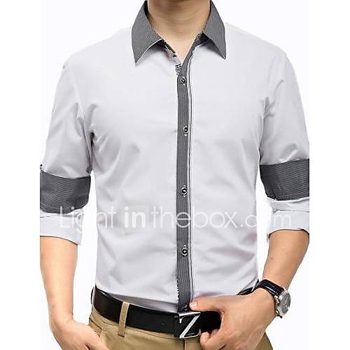 Mens Long Sleeve Shirt Fashion Splash ink