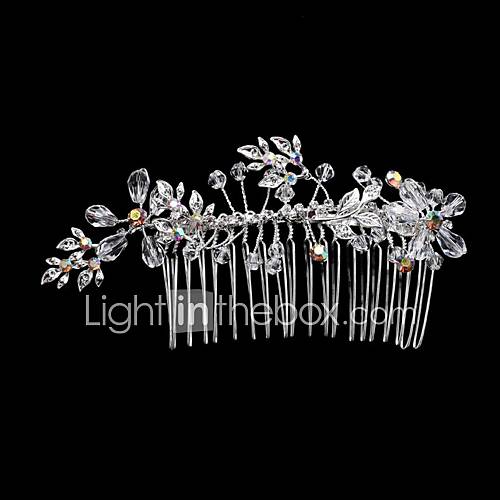 Gorgeous Alloy Womens Wedding/Party Hair Comb With Rhinestone and Crystal