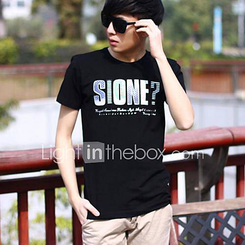 Mens New Neck Slim Short Sleeve Leisure Top