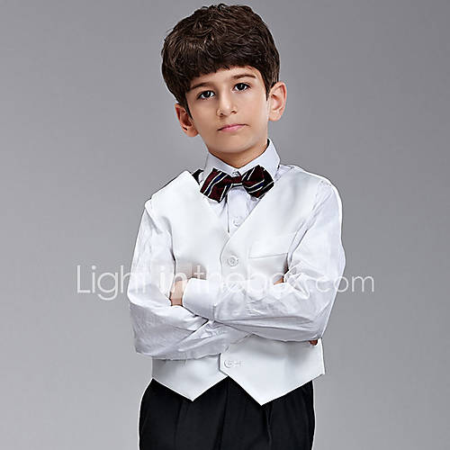 Five Pieces Ring Bearer Suit Clothing Set With Random Tie(More Colors)