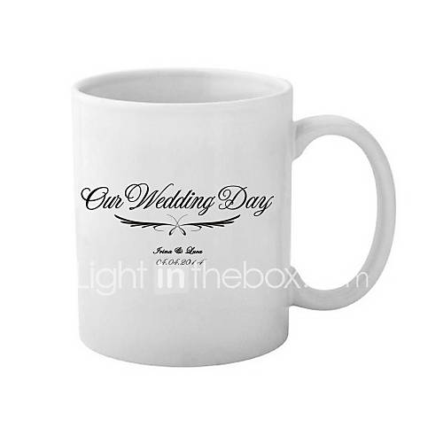 Personalized Ceramic Mug for Wedding