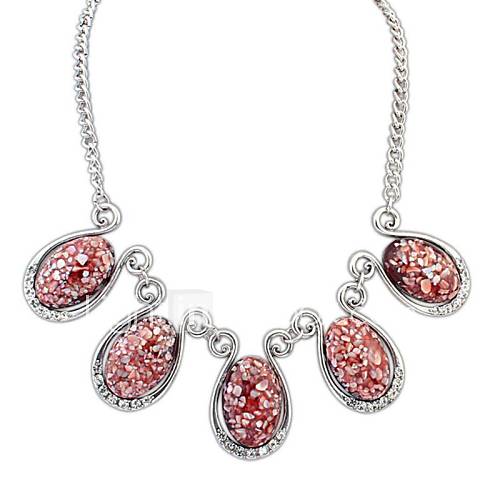 Womens European Fashion (Drops) Resin Beaded Party Statement Necklace (More Color) (1 pc)