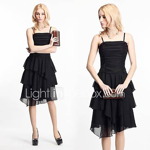 Womens Off Collar Waist Sling Pleated Dress