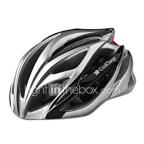 CoolChange Cycling 21 Vents EPS Silvery Protective Bicycle Helmet