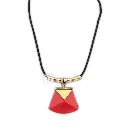 European America Fashion Style (Axe Shape) Alloy Resin Pendant Statement Necklace (More Color) (1 pc)