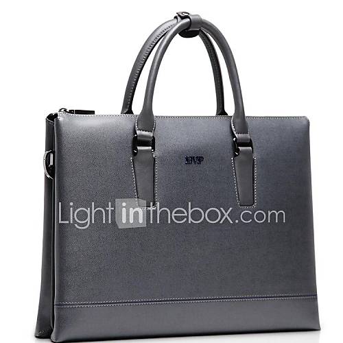 Mens Business Casual Vintage Style Genuine Leather Tote Clutch Bag