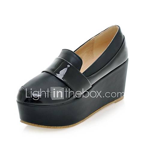 Faux Leather Womens Wedge Heel Creepers Pumps/Heels Shoes(More Colors)