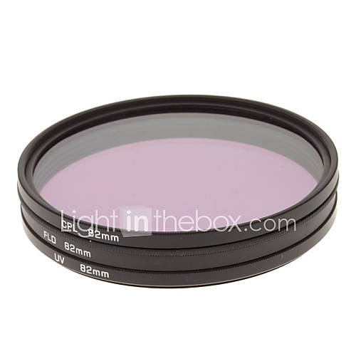 CPL UV FLD Filter Set for Camera with Filter Bag (82mm)