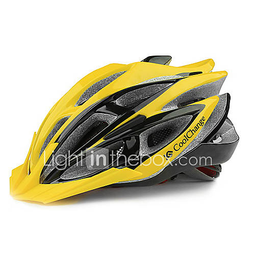 CoolChange 25 Vents YellowBlack EPS Integrally molded Cycling Unibody Helmet